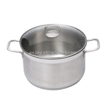 Olla grande de acero inoxidable para cocinar con cubierta grande de alta calidad